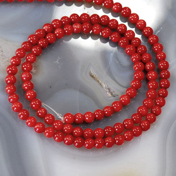 Pick size 3mm,4mm,6mm,8mm,10mm 1 Strand 15inch natural Red Sea Coral Gemstone Round Smooth Ball Loose Beads Findings Free Shipping