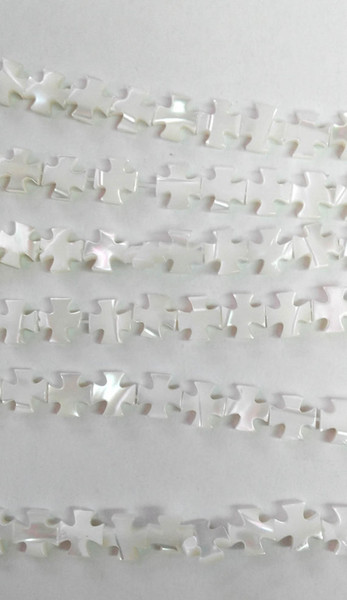 gorgous shell beasd high quality 2strands 7-10mm Genuine MOP Shell ,Pearl Shell cross ,cross shell white ewelry beads