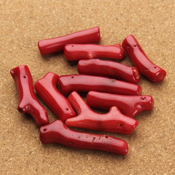 5 pcs/lot 20-40mm Irregular Natural Red Coral Loose Beads Tree Design Coral Pendant Charms for DIY Necklaces & Bracelets F2815