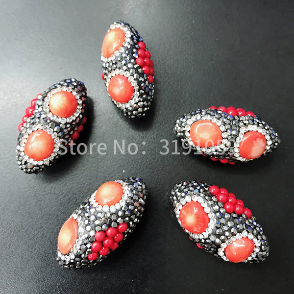 Bohemian red round coral small beads in a luxury banquet nightclub wind hang accessories.