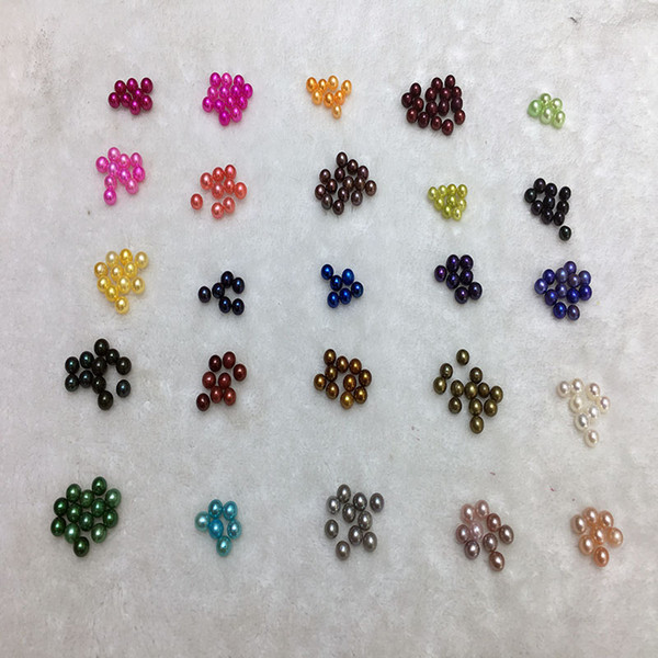 50PCS Mix Colors 6-7mm Round Pearl Loose Pearls Colorful Particles Pearls DIY Festival Gift For Women Pearl Party Free Shipping