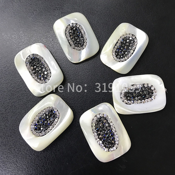 Fashionable square white shell beads modern personality exaggerated multi-purpose beads