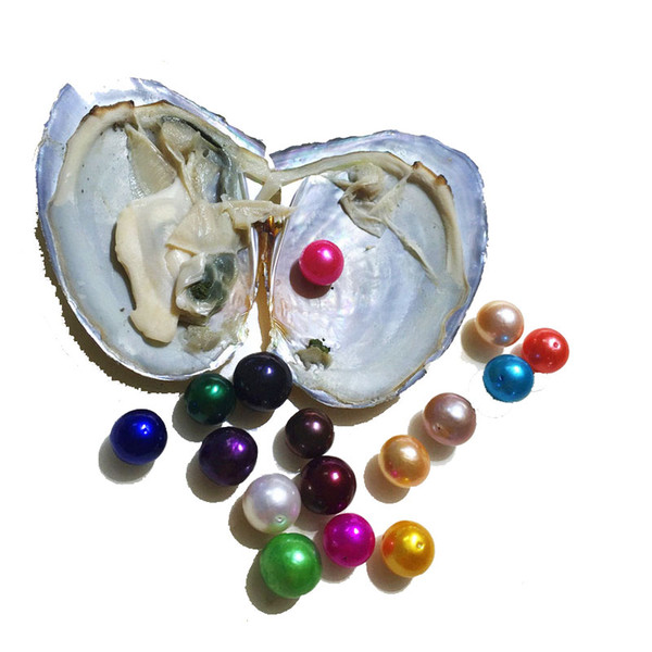 Mix Colors 9-13mm Near Round Single Edison Pearls In Freshwater Oyster Shell Jewelry Suprise Festival Gift Vacuum Package Free Shipping