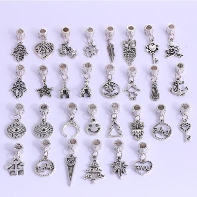 30 Style Mixed Styles 925 Silver Pendant Charms Beads Alloy Charms Pendant Big Hole Beads Fit European Charm Pandora Bracelet Jewelry Cheap