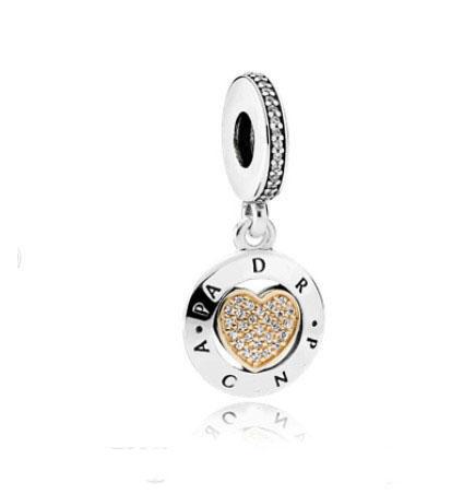 Fits Pandora Sterling Silver Bracelet 10pcs You in my Heart Forever Dangle Beads Charms For European Snake Charm Chain Fashion DIY Jewelry