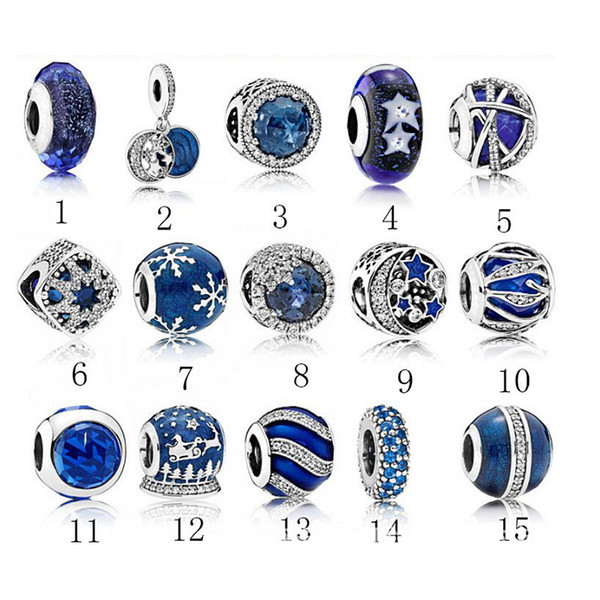 Ladies S925 Sterling Silver Beads DIY Jewelry Accessories Fit Pandora Style Jewelry Charm Bracelets & Necklaces