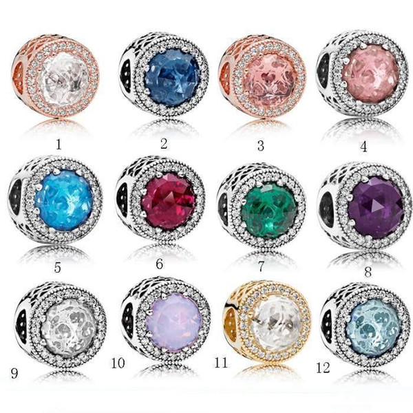 925 Sterling Silver Beads Pandora Style Bracelet Crystal Charm Beads For Bracelets Fashion Womens Designer Jewelry