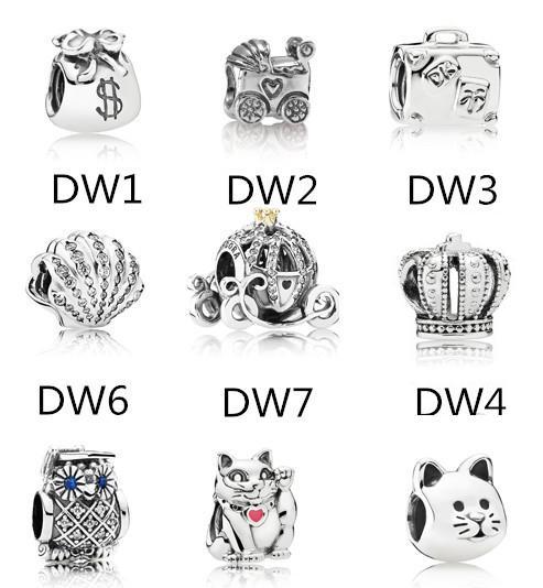 Authentic 925 Sterling Silver Fits Pandora Bracelet Beads Animal Charms For European Snake Charm Chain Necklace Fashion DIY Jewelry