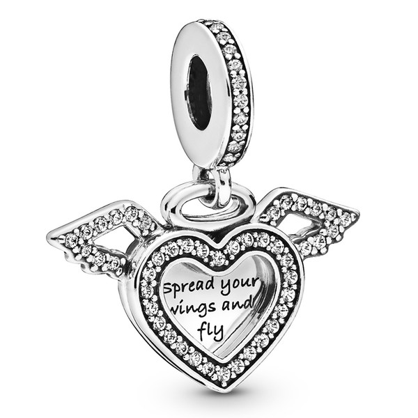 Original 925 Sterling Silver Charm Angel Of Love Charm Beads Fit Women Pandora Bracelet & Necklace DIY JewelryOriginal 925 Sterling Silver C