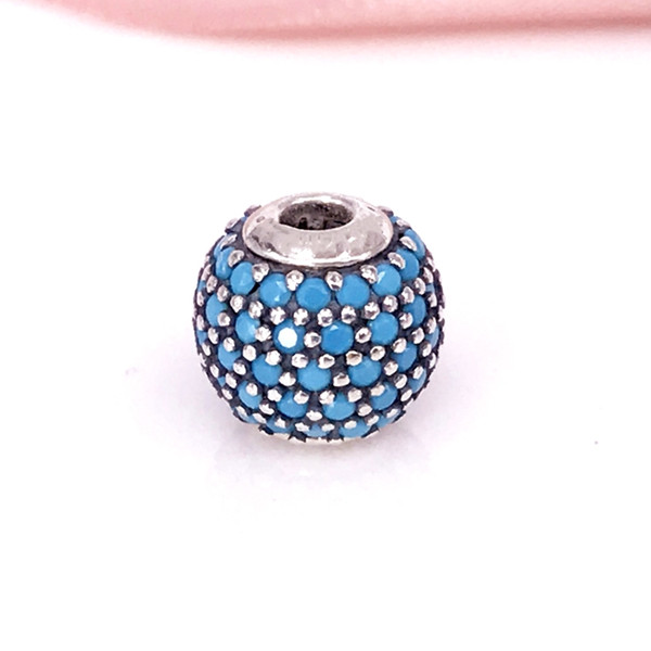 WISDOM ESSENCE COLLECTION Charm In Silver With Turquoise Coloured Crystal Fit For European Style Jewelry Bracelets 796065NTQ