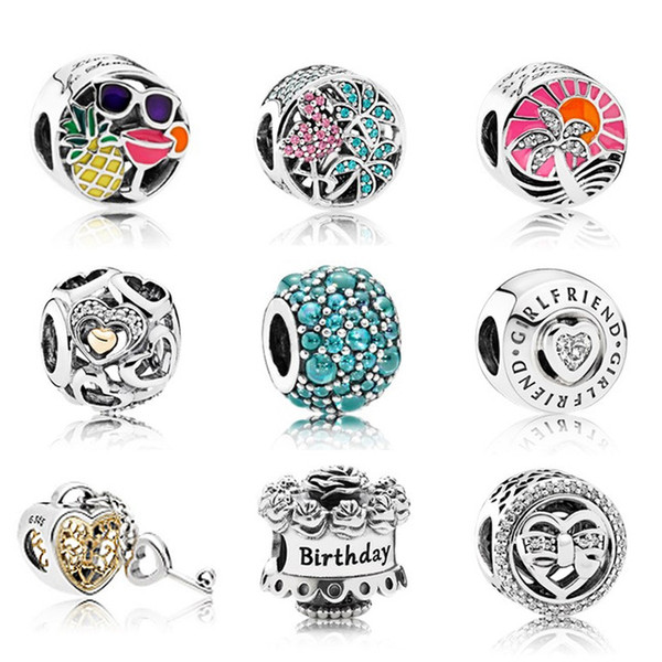 NEW 100% 925 Sterling Silver pandora Hollow shine Fruit beer 792118ENMX 792117CZS 792116ENMX 792108CZ 791755MCZ 792145CZ 796483 791289