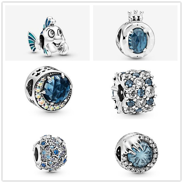 2019 New Winter 100% 925 Sterling Silver Frozen Winter Crystal Charm Bead Fits European Pandora Jewelry Bracelets Necklaces & Pendants