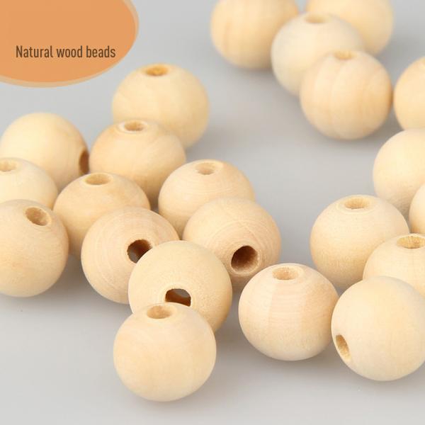 Natural Wood Color Round Wooden Beads 20mm 15mm 12mm 10mm High Quality Lead-free Wooden Beads DIY Jewelry Accessories Wholesale