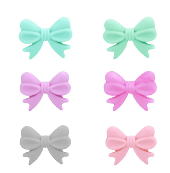 Bow Tie Silicone Beads Baby Teether Toy Pendant Food Grade Silicone DIY Teething Necklace Jewelry Making Soother Chain Bowknot Beads