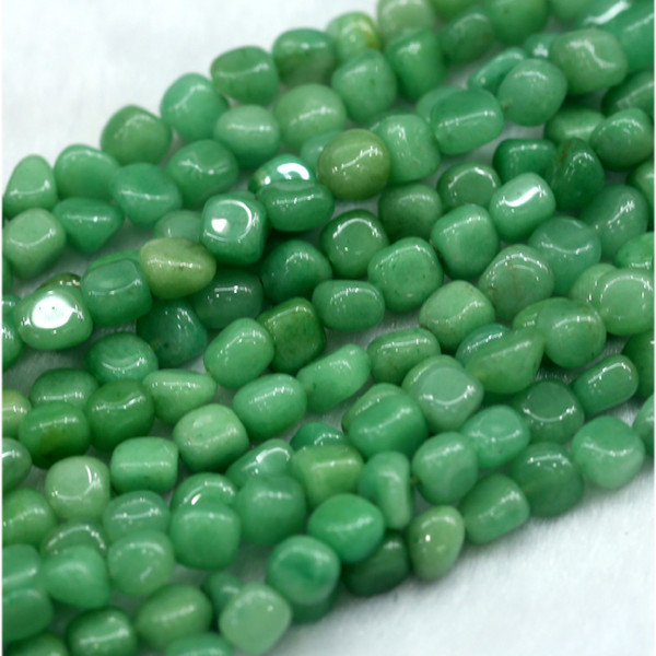 Wholesale Natural Genuine Imperial Green Aventurine Jade Small Nugget Free Form Beads Fit Jewelry 15