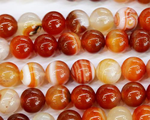 Discount Wholesale Natural Sardonyx Red Agate Round Loose Stone Beads 3-18mm Fit Jewelry DIY Necklaces or Bracelets 15.5