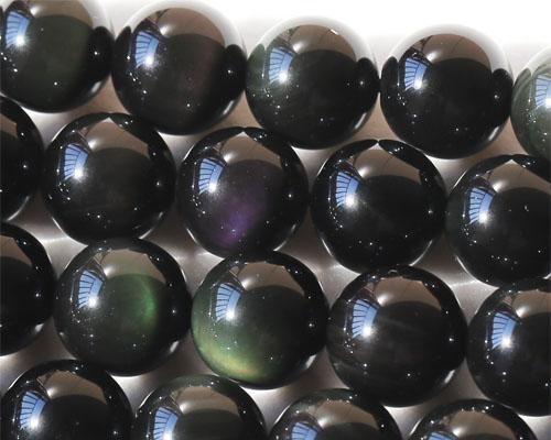 Discount Wholesale Natural Genuine Flash Rainbow Obsidian Round Loose Stone Beads 3-18mm Fit Jewelry DIY Necklaces or Bracelets 16