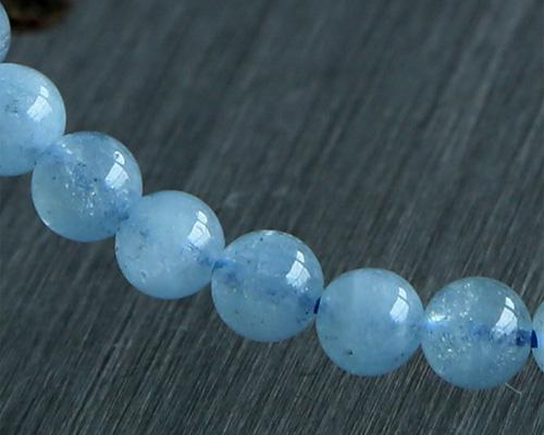 Free shipping Wholesale Natural Genuine Blue Aquamarine Stretch Bracelet Round Beads 6mm Beryl Bracelets Fit Jewelry 02779