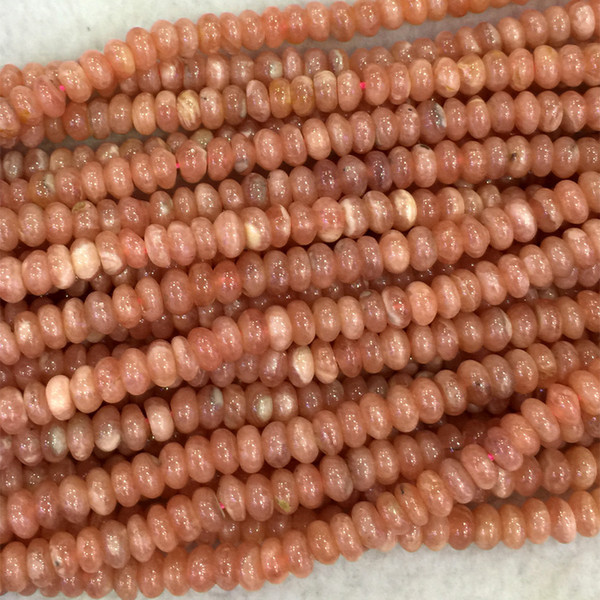 Natural Genuine Pink Red Rhodochrosite Rondelle Loose Beads 3x5mm DIY Jewelry Necklaces or Bracelets 16