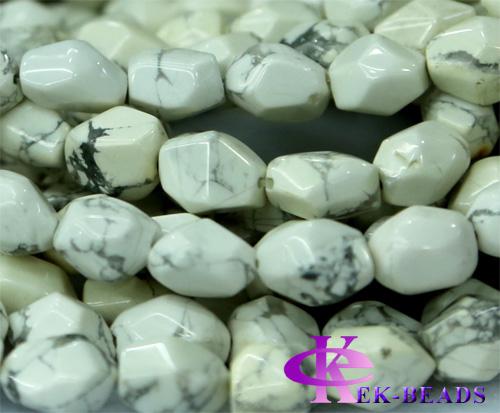 Discount Wholesale Natural Genuine Howlite Lace White Stone Nugget Loose Beads Hand Cut Free Form 8-10mm Fit Jewelry DIY Necklace 16