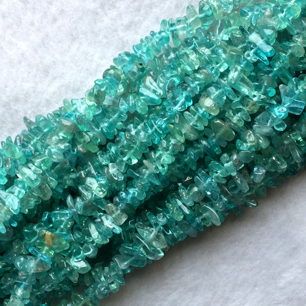 High Quality Natural Genuine Clear Green Blue Apatite Fluorapatite Nugget Chip Loose Beads Fit Jewelry 15