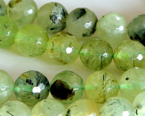 Discount Wholesale Natural Genuine Green Prehnite Faceted Round Loose Stone Beads 3-18mm DIY Necklaces or Bracelets 15.5