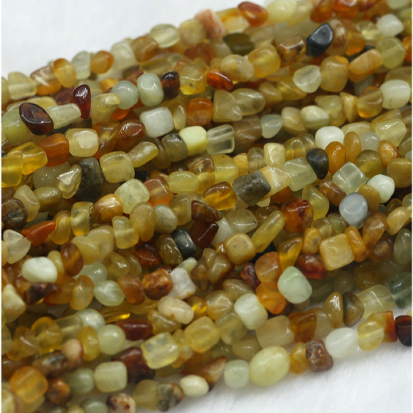 Wholesale Natural Genuine Green Yellow Multi-Color Rainbow nephrite Jade Small Nugget Free Form Beads Fit Jewelry 15