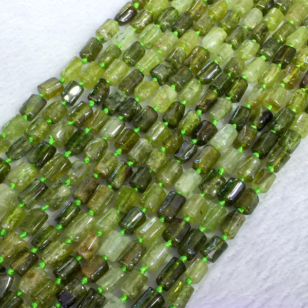 Natural Genuine Green Garnet Tsavorite Demantoid Nugget Free Form Loose Smooth Beads 6-8mm 05387