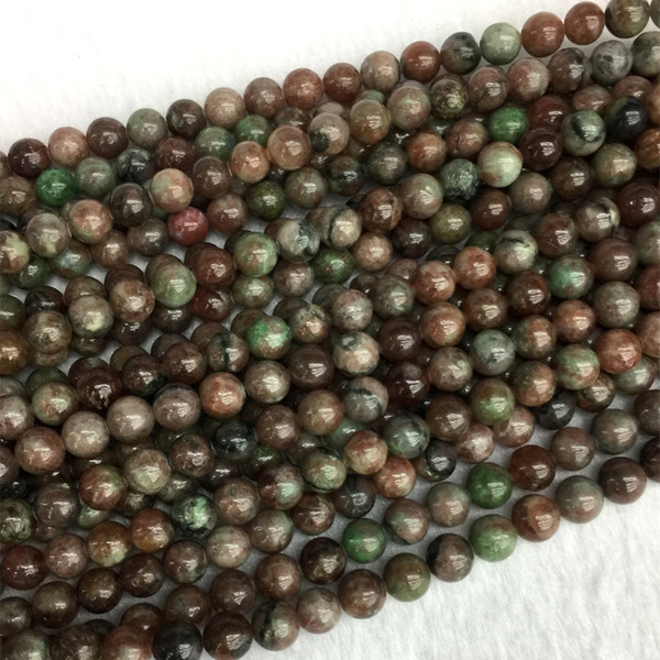 Natural Genuine Green Red Kashgm Garnet Kashmirine Round Jewellery Loose Ball Beads 6mm 8mm 10mm 12mm 15.5