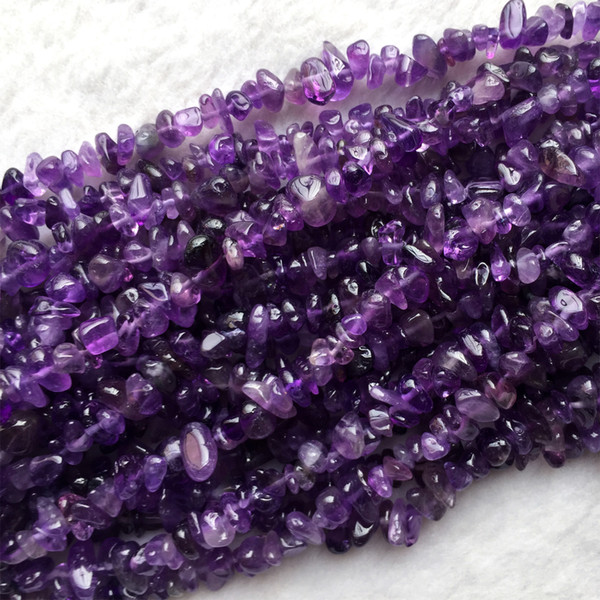 HIgh Quality Natural Genuine Dark Purple Amethyst Nugget Chip Loose Fit Jewelry Necklaces Bracelets Beads 3x8mm 15.5