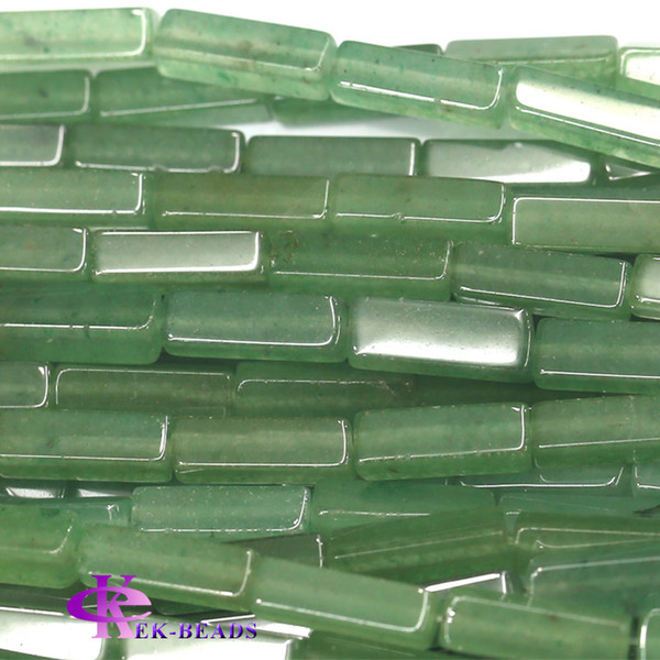 Wholesale Genuine Natural Green Aventurine Jade Square Rectangle Shape Loose Stone Beads Fit Jewelry DIY Necklaces or Bracelets 16