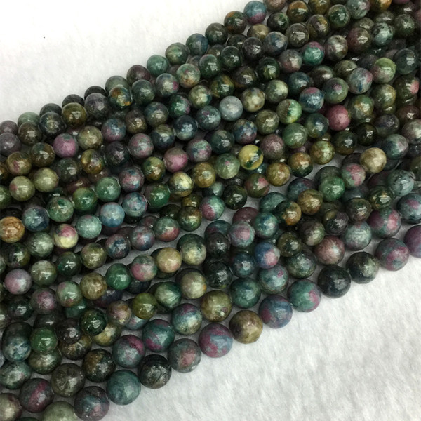 Natural Genuine Multi-Colored Blue Green Yellow Red Ruby Apatite Round Jewellery Loose Ball Beads 6mm 8mm 10mm 12mm 15.5