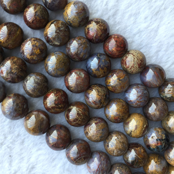 Natural Genuine Namibia Brown Pietersite Stone Round Loose Gemstone Stone Big Beads 14mm 16