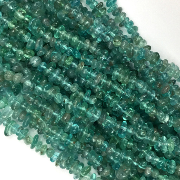 Natural Genuine Clear Green Blue Apatite Fluorapatite Nugget Chip Loose Beads Fit Jewelry 3x6mm 15