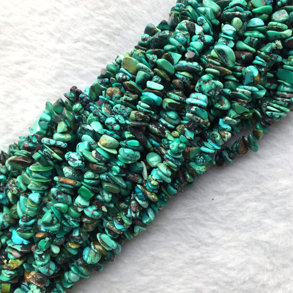 High Quality Natural Genuine Green Turquoise Nugget Chip Loose Beads Fit Jewelry 3x8mm 16