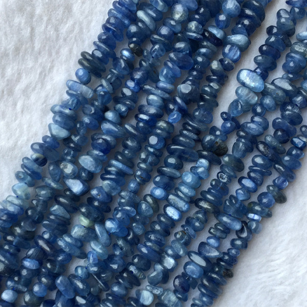 High Quality Natural Genuine Blue Kyanite Nugget Chip Loose Beads Fit Jewelry 3x8mm 15.5