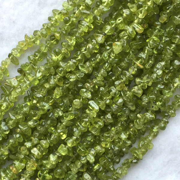 Wholesale Natural Genuine Clear Olive Green Peridot Nugget Chip Loose Beads 3x6mm 35