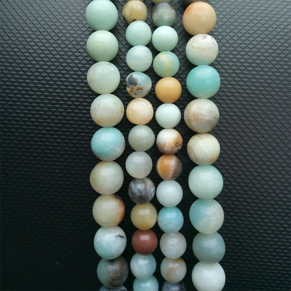 Stone Loose Beads Round Frost Multicolor Amazonite Natural Stone Beads 15