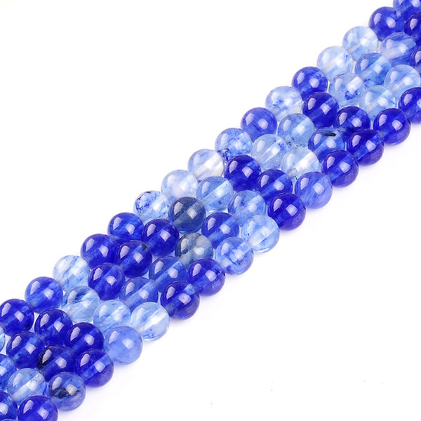 Natural Blue Watermelon Stone Beads Round Loose Beads For Jewelry Making 4mm 6mm 8mm 10mm Bracelet Necklace DIY Accessories