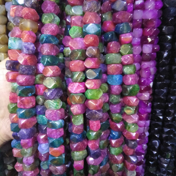 About 12x16mm Random Shape Natural Crystal Agate Stone Beads For Jewelry Necklace Making Loose Colorful Crystal Quartz Beads