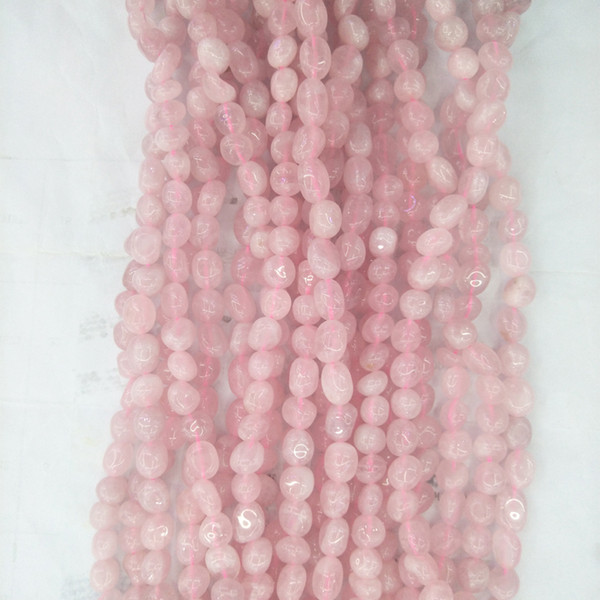 6x8mm Random Shape Natural Madagascar Rose Quartz Stone Beads DIY Jewelry Making Accessories Loose Pink Crystal Quartz Beads