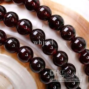 Pick size More choices 4mm,6mm,8mm,10mm Sri Lanka Red Garnet Smooth Round Gemstone Loose Beads 15inch Strand jewelry Beads Free Shipping