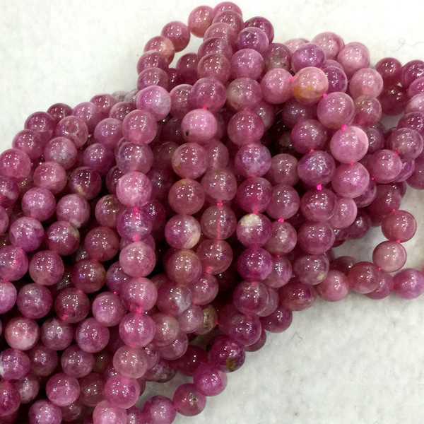 Wholesale Natural Genuine High Quality Pink Tourmaline Rubellite Round Loose Beads 4-6mm DIY Jewelry Necklaces or Bracelets 16