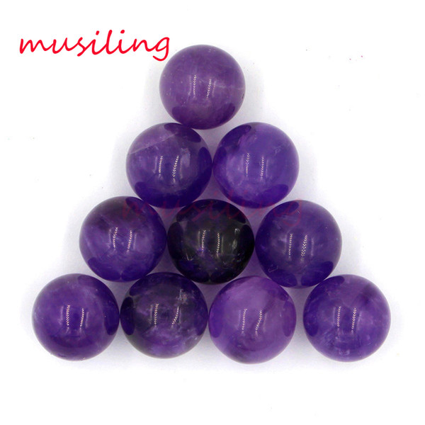 16mm Charm Fashion Rose Quartz Amethyst Various Natural Stone Ball Beads Findings Accessories DIY Jewelry Making 20pcs