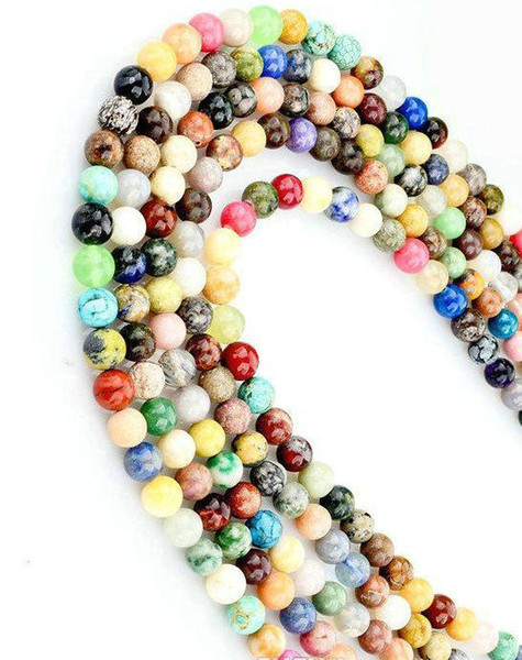 285pcs/lot 4mm Natural Stone Beads multicolor Round semi-precious natural gemstones DIY jewelry Making