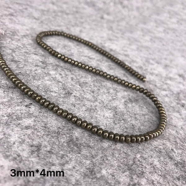 Natural Golden Pyrite Beads Wholesale 80pcs/Strand Jewelry Making Accessory With 1mm Hole For Fashion Bracelet Necklace