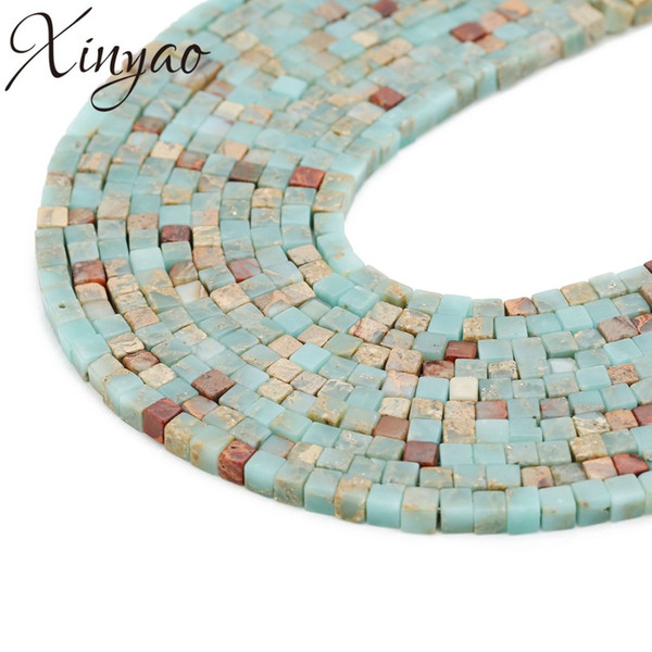 wholesale Trendy 4 5 6mm Square Shape Natural Stone Spacer Beads Snake Skin Loose Beads For Bracelet Necklace Diy Jewelry Making