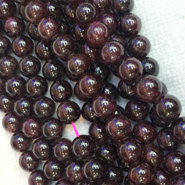 Discount Wholesale Natural Red Garnet Round Loose Stone Beads 6mm-10mm Fit Jewelry DIY Necklaces or Bracelets 16