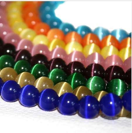 A Grade 4mm 195pcs/lot Multi Colours Round Natural Cat Eye Loose Spacer Stone Beads for jewelry making Wholesale