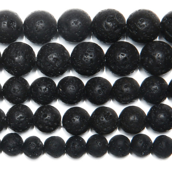 8mm Natural Stone AA Quality Volcano Lava Round Loose Beads 15